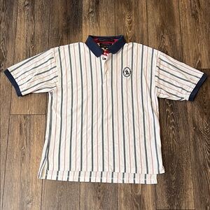 Tommy Hilfiger Golf Exclusive Rare 1999 US Open Polo XL VTG Stripe Blue Collar